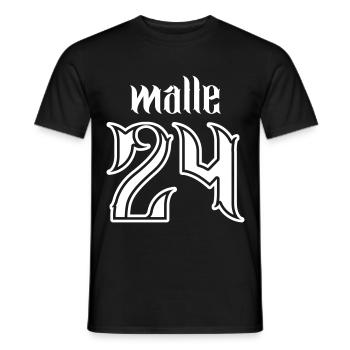 Malle 24 Mallorca 2024 - Männer T-Shirt - Schwarz - Vorne - AI Model Male 178 light (178cm)
