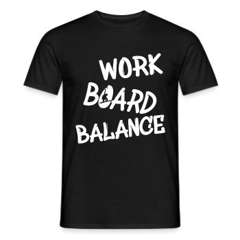 work board balance - snowboarding - boarder - Männer T-Shirt - Schwarz - Vorne - AI Model Male 178 light (178cm)