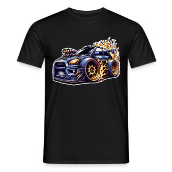 Sports Car Tuning Car - Men's T-Shirt - black - Front - AI Model Male 178 light (178cm)