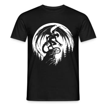 Wasserspeier – Wächter der Nacht - Gargoyle Design - Männer T-Shirt - Schwarz - Vorne - AI Model Male 178 light (178cm)