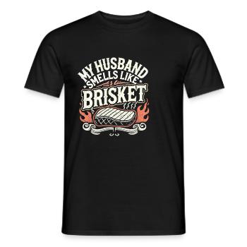 Mein Ehemann riecht nach Brisket - Männer T-Shirt - Schwarz - Vorne - AI Model Male 178 light (178cm)