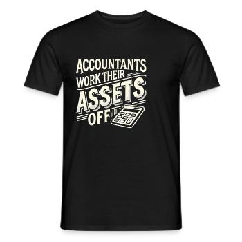 Buchhalter arbeiten ihr Vermögen ab - Männer T-Shirt - Schwarz - Vorne - AI Model Male 178 light (178cm)