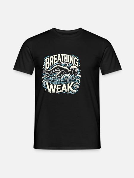 Atmen ist für die Schwachen - Männer T-Shirt - Schwarz