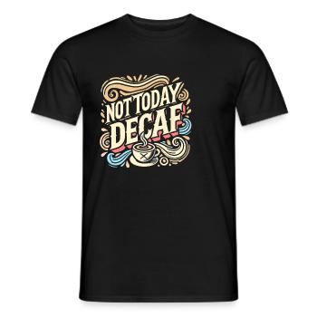 Heute nicht koffeinfrei - Männer T-Shirt - Schwarz - Vorne - AI Model Male 178 light (178cm)