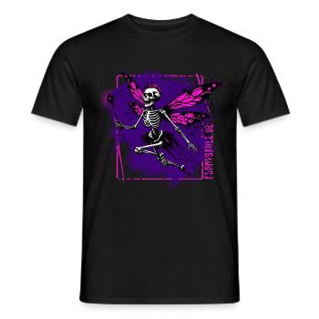 Fairy Skull // Skeleton Fairy // Magic FS0249 - Men's T-Shirt - black - Front - AI Model Male 178 light (178cm)