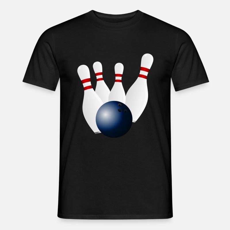 Bowling - Männer T-Shirt - Schwarz
