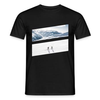 Tour de ski - T-shirt homme - noir - Devant - AI Model Male 178 light (178cm)