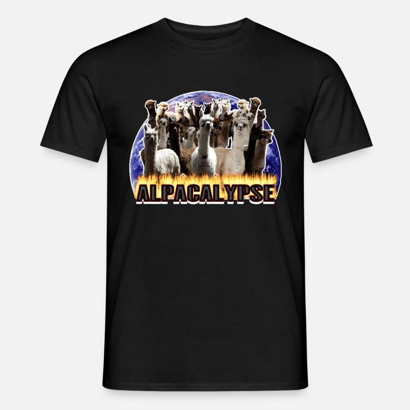 Alpaca Alpaca Alpacalypse Gift Idea - Men’s T-shirt - black