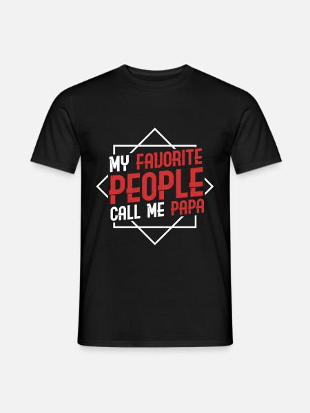 Dzień Ojca Tata tata śmieszne powiedzenie prezent - Mænd T-shirt - sort