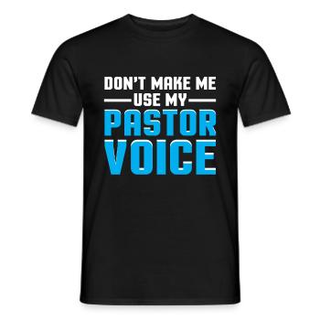 Pasteur Pasteur Prêtre Drôle Dire Cadeau - T-shirt homme - noir - Devant - AI Model Male 178 light (178cm)
