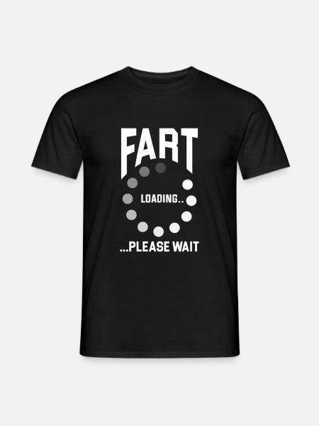 Fart farting pups puffing flatulence gift idea - Men's T-Shirt - black