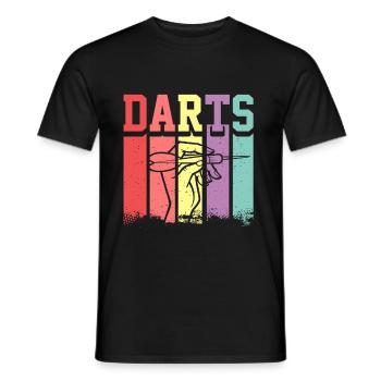 Idée cadeau fléchettes - T-shirt homme - noir - Devant - AI Model Male 178 light (178cm)