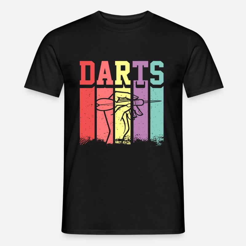 Darts Dart Geschenkidee - Männer T-Shirt - Schwarz