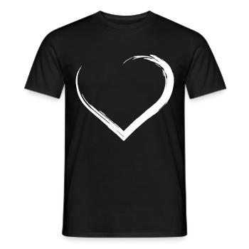 Heart - symbol - emblem - Men's T-Shirt - black - Front - AI Model Male 178 light (178cm)