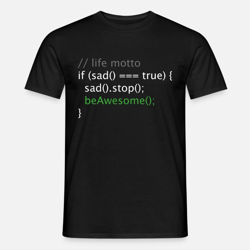 Informatik Nerd Geek Programmierer lebensmotto - Männer T-Shirt - Schwarz