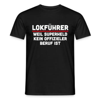 Lokführer Zugführer Geschenk - Männer T-Shirt - Schwarz - Vorne - AI Model Male 178 light (178cm)