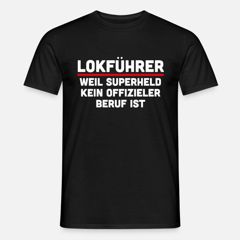 Lokführer Zugführer Geschenk - Männer T-Shirt - Schwarz