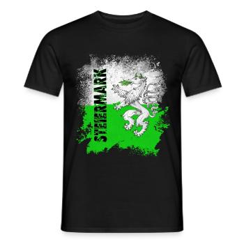 Steiermark Retro Style - Männer T-Shirt - Schwarz - Vorne - AI Model Male 178 light (178cm)