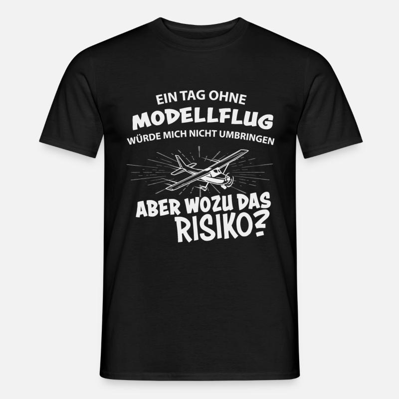 Modellflug RC Flugzeug Modellflieger - Männer T-Shirt - Schwarz