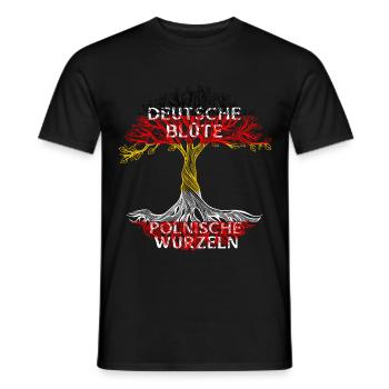 Polnische Abstammung Gene DNA Herkunft Deutschland - Männer T-Shirt - Schwarz - Vorne - AI Model Male 178 light (178cm)