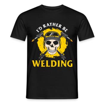 Soudage Soudeur - I’D Rather Be Welding - T-shirt homme - noir - Devant - AI Model Male 178 light (178cm)