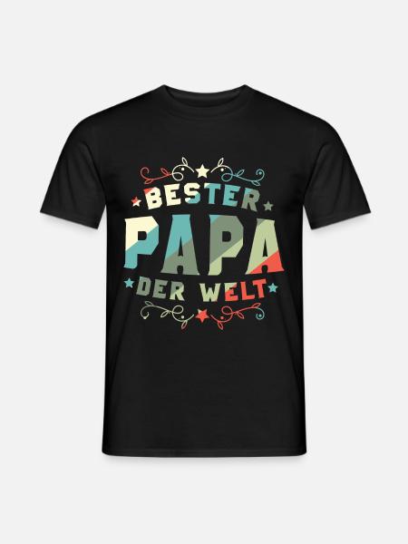 Bester Papa Der Welt Bester Papa - Männer T-Shirt - Schwarz