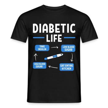 Diabetiker Insulin - Männer T-Shirt - Schwarz - Vorne - AI Model Male 178 light (178cm)