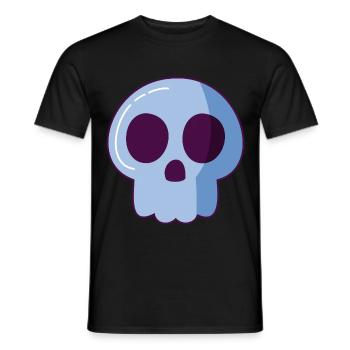 Totenkopf Schädel Comic - Männer T-Shirt - Schwarz - Vorne - AI Model Male 178 light (178cm)