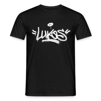 Lukas Ton nom Graffiti T-shirt - T-shirt homme - noir - Devant - AI Model Male 178 light (178cm)