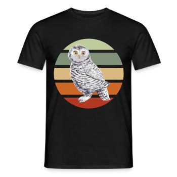 EuleEule Uhu Tier Waldtier Steinkauz Schleiereulen - Männer T-Shirt - Schwarz - Vorne - AI Model Male 178 light (178cm)