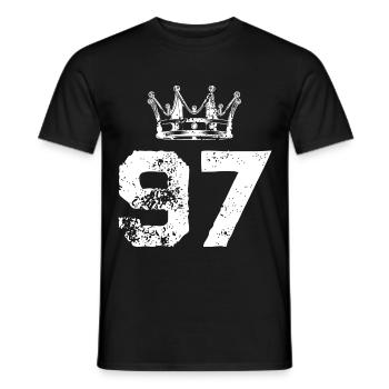97 Couronne numérique - T-shirt homme - noir - Devant - AI Model Male 178 light (178cm)