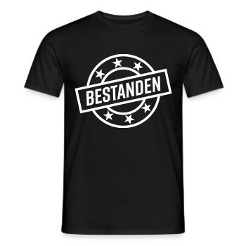 Prüfung Bestanden Auszeichnung Stempel - Männer T-Shirt - Schwarz - Vorne - AI Model Male 178 light (178cm)