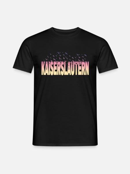 Kaiserslautern Deutschland Stadt Schrift Vögel - Männer T-Shirt - Schwarz