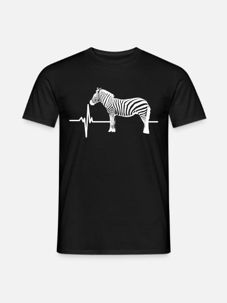 Zebra Heartbeat Shirt - Best Zebra Lover Gift - T-shirt homme - noir