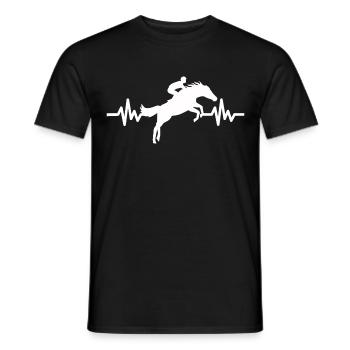 Heartbeat Horse - Stallion Mare Ross Equestrian - Men's T-Shirt - black - Front - AI Model Male 178 light (178cm)