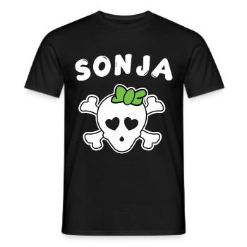 Pirate Sonja Design pour les filles et les femmes - T-shirt homme - noir - Devant - AI Model Male 178 light (178cm)