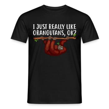 Orangutan Animal Lover Orangutans - Men's T-Shirt - black - Front - AI Model Male 178 light (178cm)