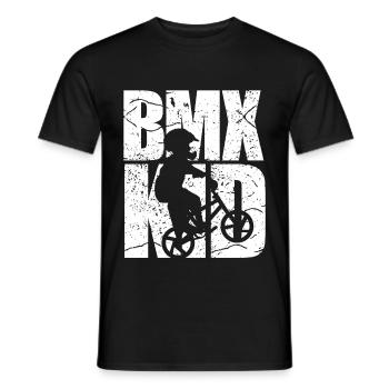 BMX Kind Radfahren Fahrrad - Männer T-Shirt - Schwarz - Vorne - AI Model Male 178 light (178cm)