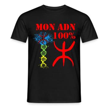 Meine 100% Amazigh DNA - Männer T-Shirt - Schwarz - Vorne - AI Model Male 178 light (178cm)