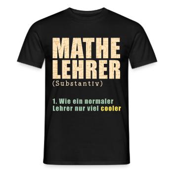 Mathelehrer Geschenk - Männer T-Shirt - Schwarz - Vorne - AI Model Male 178 light (178cm)