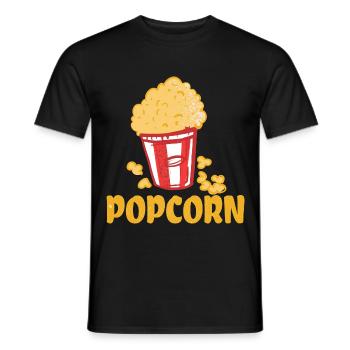 Popcorn - T-shirt homme - noir - Devant - AI Model Male 178 light (178cm)