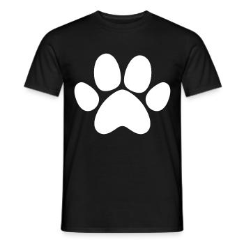 Dog Paw Dog Symbol - Men's T-Shirt - black - Front - AI Model Male 178 light (178cm)