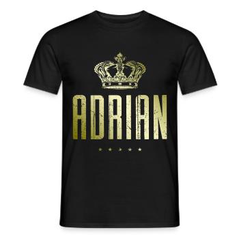 Adrian - Men's T-Shirt - black - Front - AI Model Male 178 light (178cm)