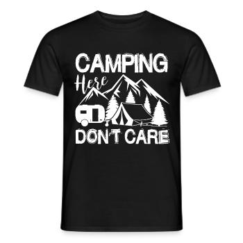 Camping Motorhome Van Vintage in caravan caravan - Men's T-Shirt - black - Front - AI Model Male 178 light (178cm)