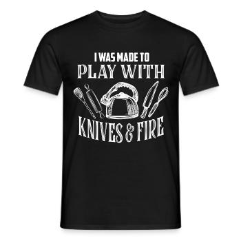 Chef Chef Chefs Kitchen Funny saying - Men's T-Shirt - black - Front - AI Model Male 178 light (178cm)