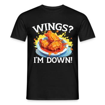 Buffalo Wings Foodie Amerikanisches Essen Chicken - Männer T-Shirt - Schwarz - Vorne - AI Model Male 178 light (178cm)