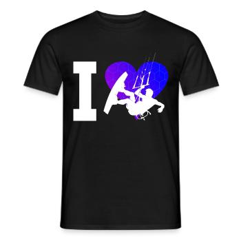 Kitesurf Kitesurf Femmes Kitesurf Kitesurfer - T-shirt homme - noir - Devant - AI Model Male 178 light (178cm)