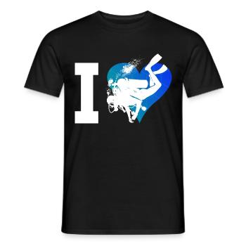Plongeur Tauchen Plongée sous-marine Tauchen Plongée sous-marine Taucher - T-shirt homme - noir - Devant - AI Model Male 178 light (178cm)