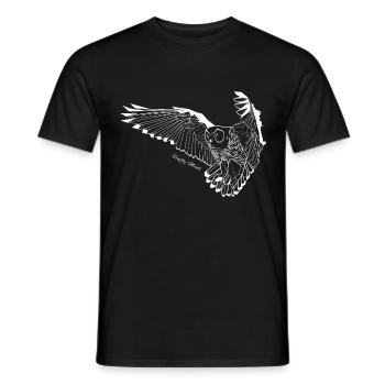 Chouette origami - T-shirt homme - noir - Devant - AI Model Male 178 light (178cm)