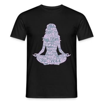 Lotus Yoga Yoga Yoga - T-shirt homme - noir - Devant - AI Model Male 178 light (178cm)